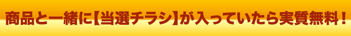 当選チラシで実質無料