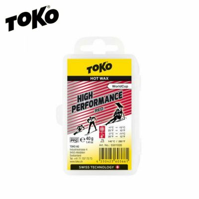 TOKO〔トコワックス〕Performance レッド 40g 5501016 固形 スキー