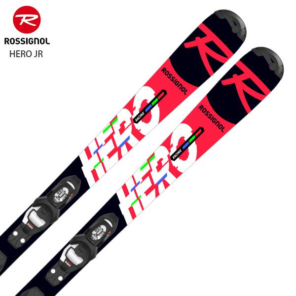 スキー板 キッズ ジュニア ROSSIGNOL ロシニョール＜2022＞HERO JR KID-X + KID 4 B76 [100-130]  ビンディング セット 取付無料
