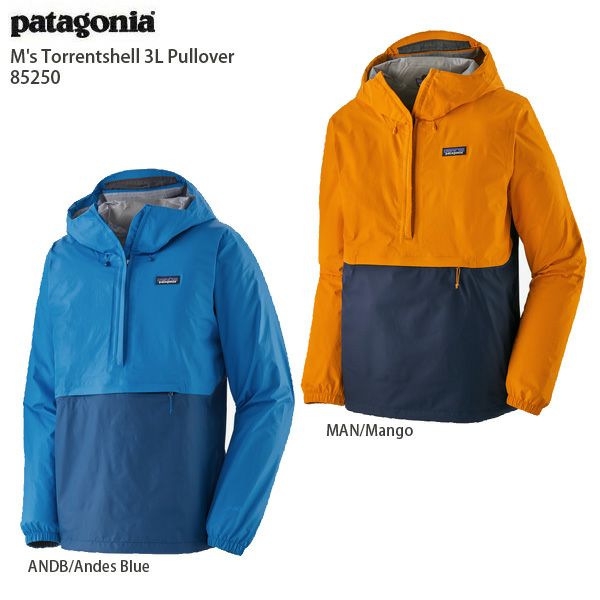 スキー ウェア メンズ PATAGONIA〔パタゴニア レインジャケット〕＜2021＞85250 M's Torrentshell 3L  Pullover〔メンズ トレントシェル3L プルオーバー〕 | スキー用品通販ショップ - タナベスポーツ