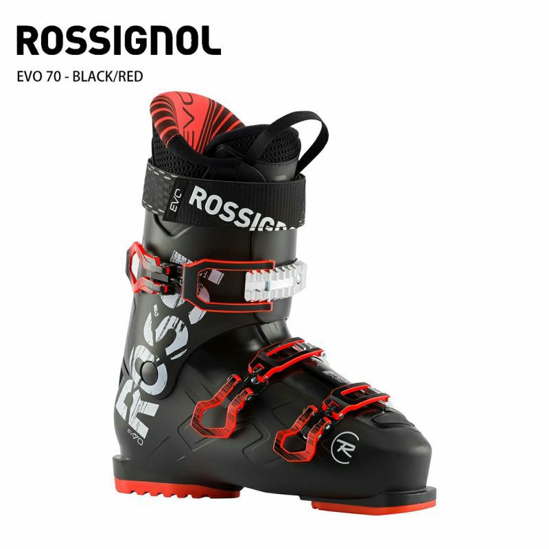 スキー ブーツ メンズ レディース ROSSIGNOL ロシニョール ＜2022＞ EVO 70 - BLACK/RED 21-22 旧モデル〔SA〕