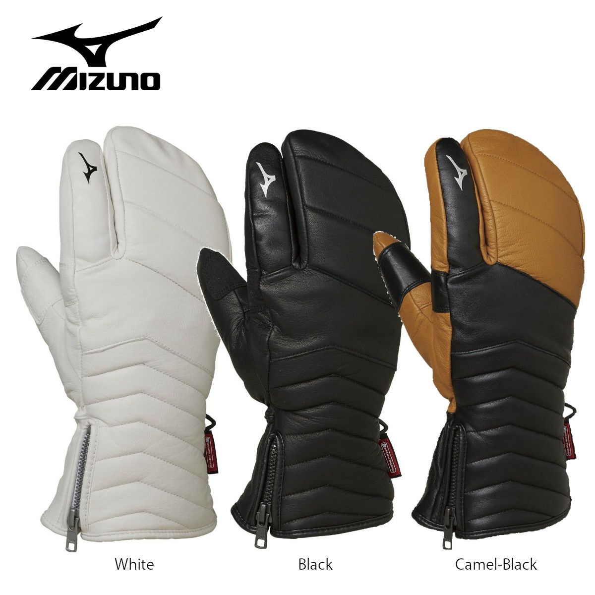 【タナベスポーツ】MIZUNO ミズノ スキー グローブ ＜2024＞LEATHER 3 FINGER GLOVES Z2JY9502