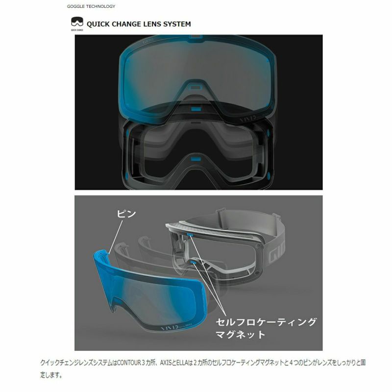 GIRO ジロ スキー ゴーグル＜2024＞AXIS / アクシス 眼鏡・メガネ対応