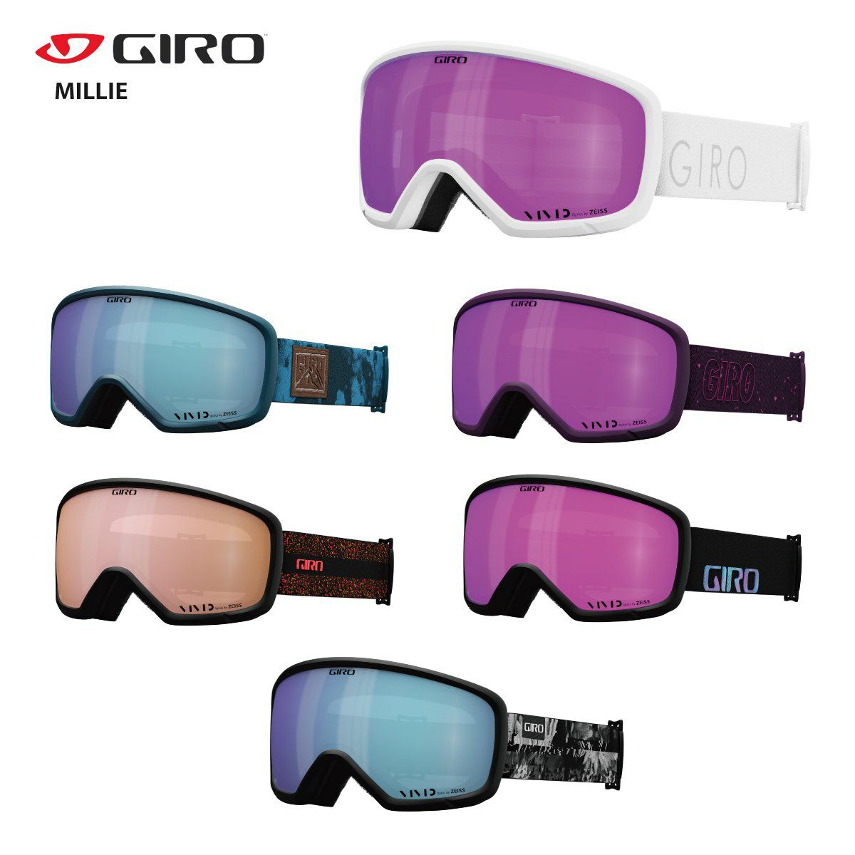 GIRO ジロ スキー ゴーグル レディース＜2023＞MILLIE / ミリー 眼鏡・メガ