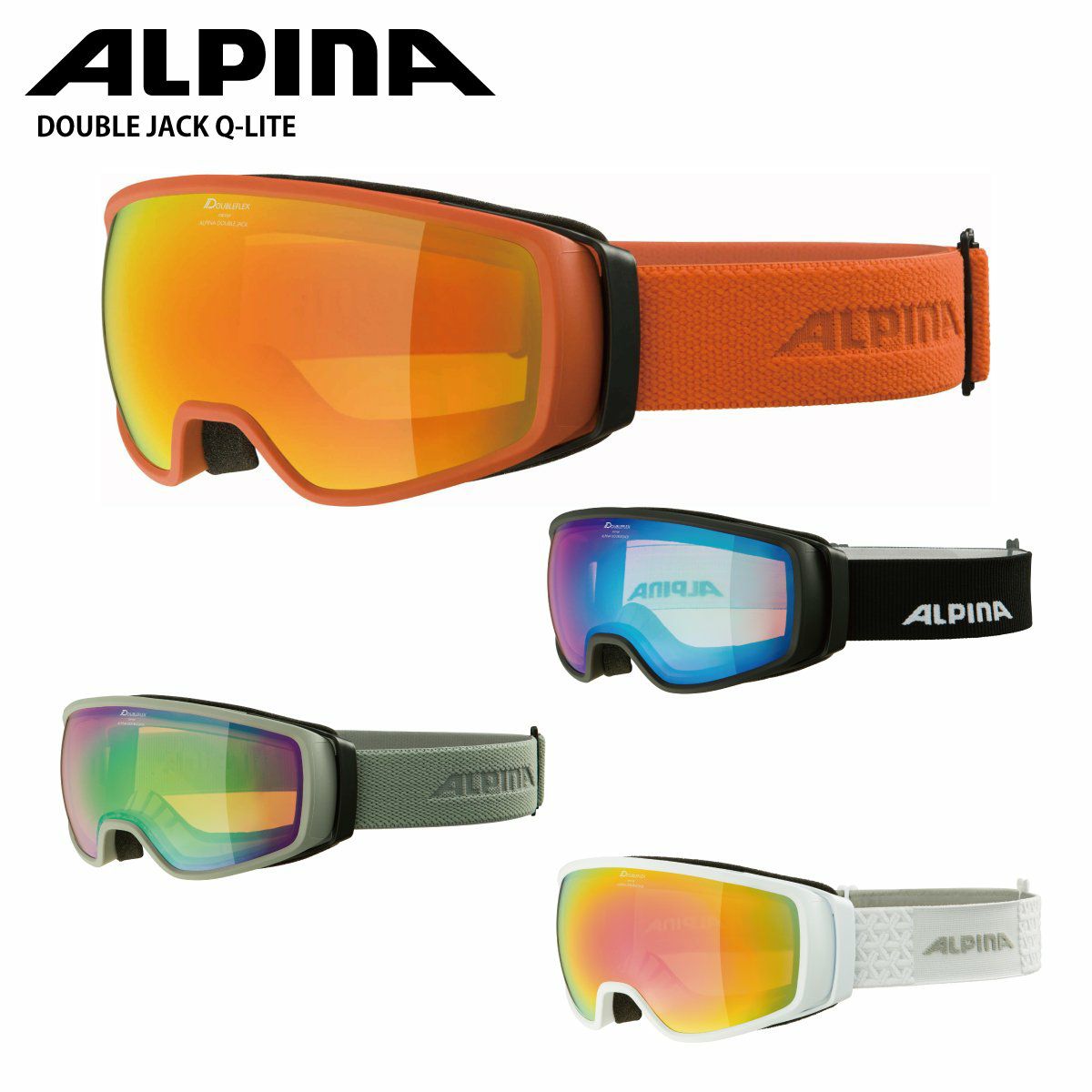 アルピナ スキースノーボードゴーグル ユニセックス コンパクトタイプ 偏光調光ミラーレンズ メガネ使用可 ESTETICA QV - 2
