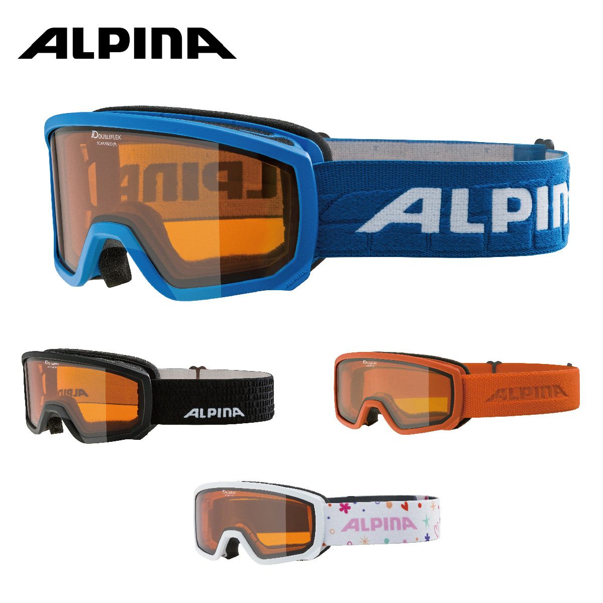 ALPINA(アルピナ) スキースノーボードゴーグル ユニセックス マグネット式着脱ミラーレンズ 偏光 メガネ使用可 DOUBLE JACK