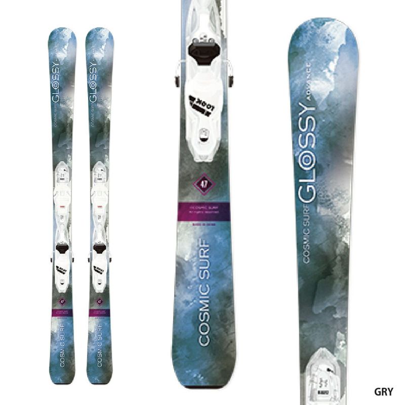 スキー板、ビンディングセット コスミックサーフ GLOSSY 142cm - スキー