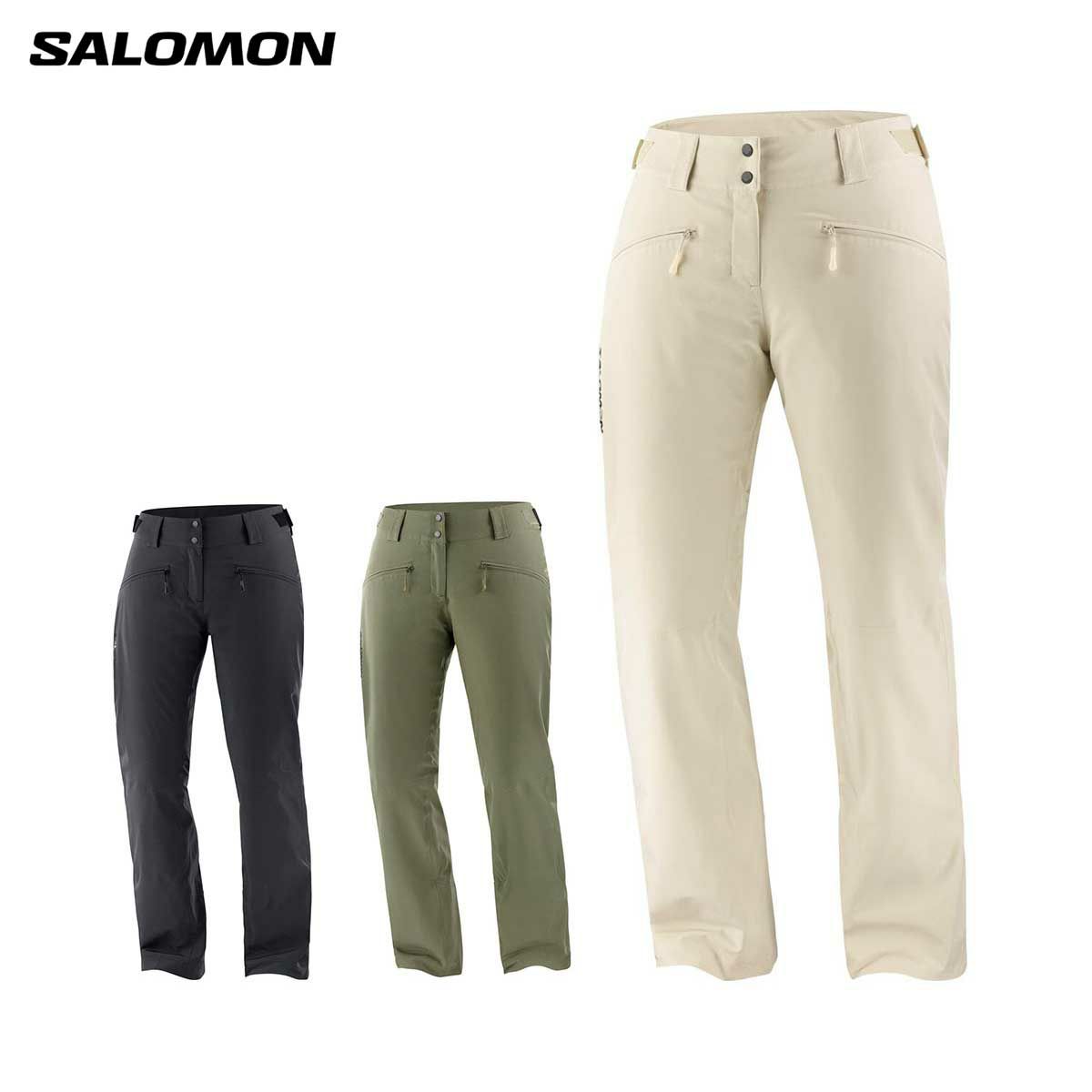 Salomon オリーブグリーン 縁遠い スキーウェア