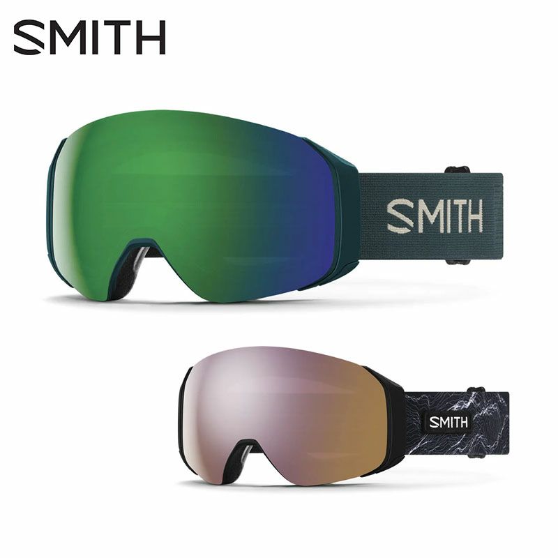 WHITE まっくろ スノーゴーグル スミス 4Dマグ