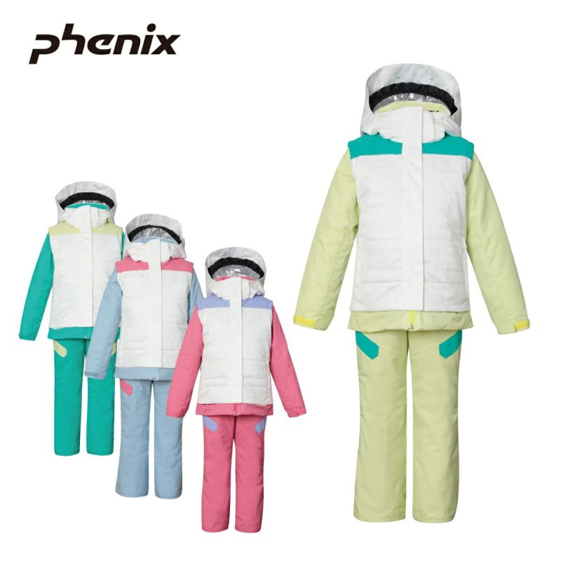 �X�L�[�E�F�A �L�b�Y �X�m�[�E�F�A �W���j�A �t�F�j�b�N�X �㉺�Z�b�g PHENIX��2024�� ESG232P90 / Crystal Flower Junior Two-piece 2023-2024