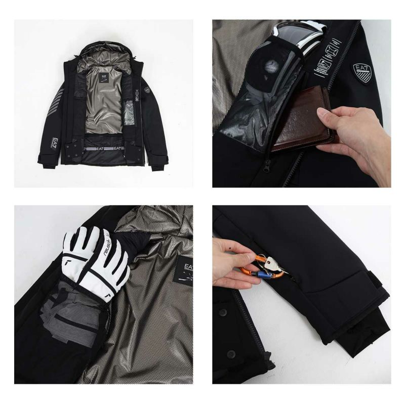 スキーウェア メンズ スキージャケット EA7 イーエーセブン ＜2024