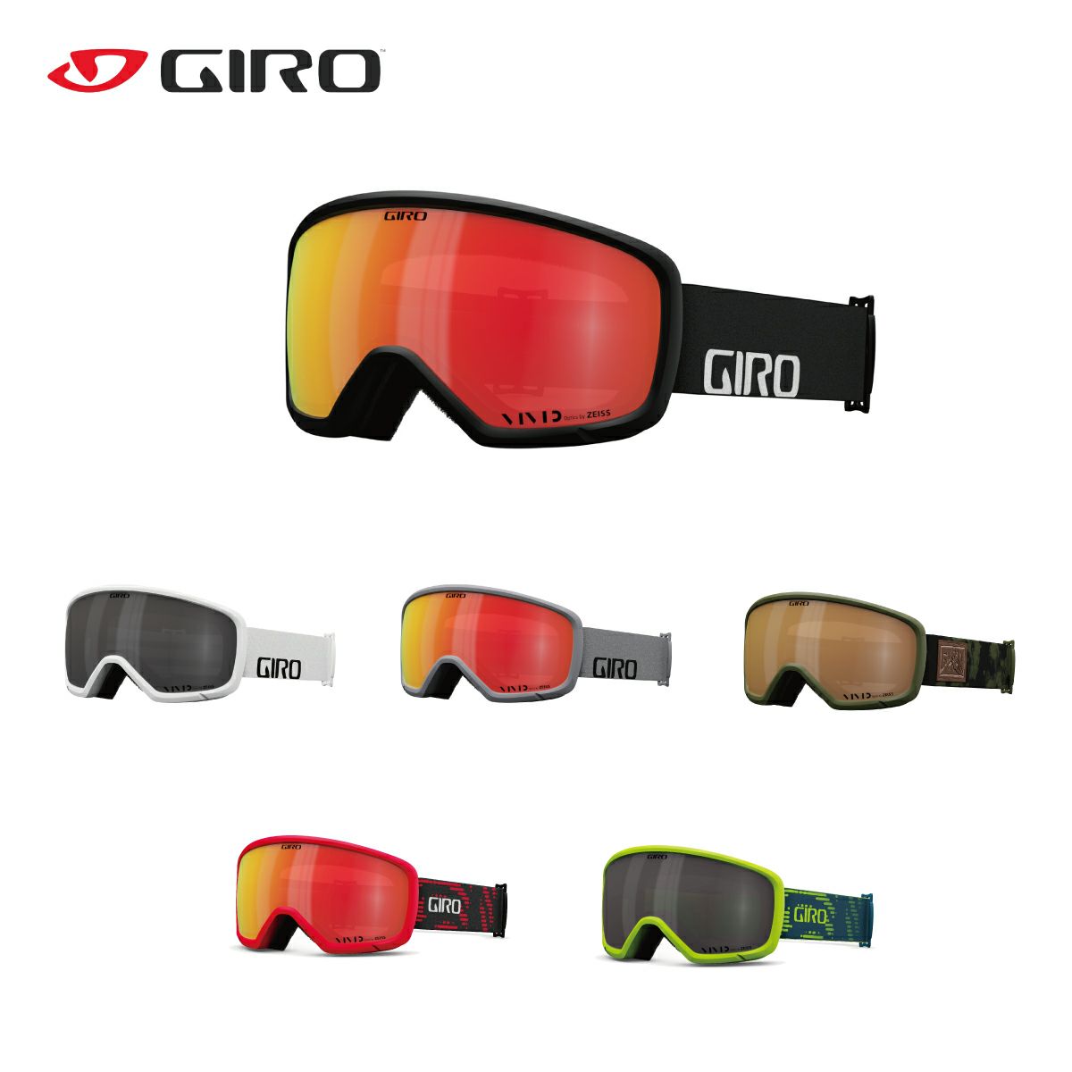 24-25 GIRO COMP 思いがけなかっ Ski Goggles Asian Fit