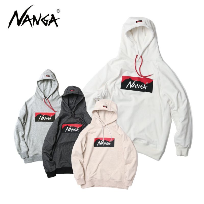 NANGA iK EFA XEFbg t[fB[ Y 2024 N1bh / ECO HYBRID BOX LOGO SWEAT HOODIE