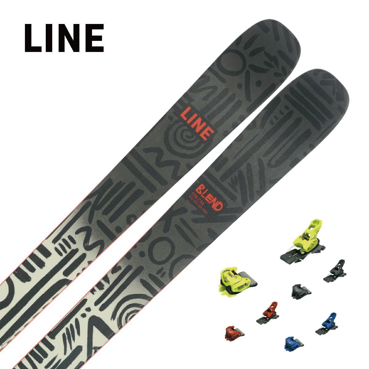 スキー板 LINE ライン メンズ レディース ＜2024＞ BLEND + ＜23＞ATTACK 1