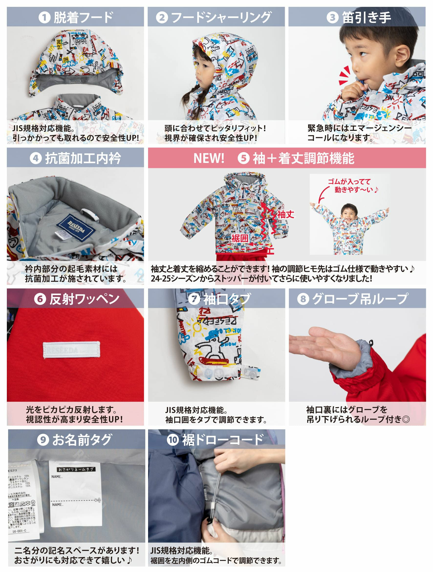 スキーウェア キッズ スノーウェア ジュニア レセーダ RESEEDA 上下