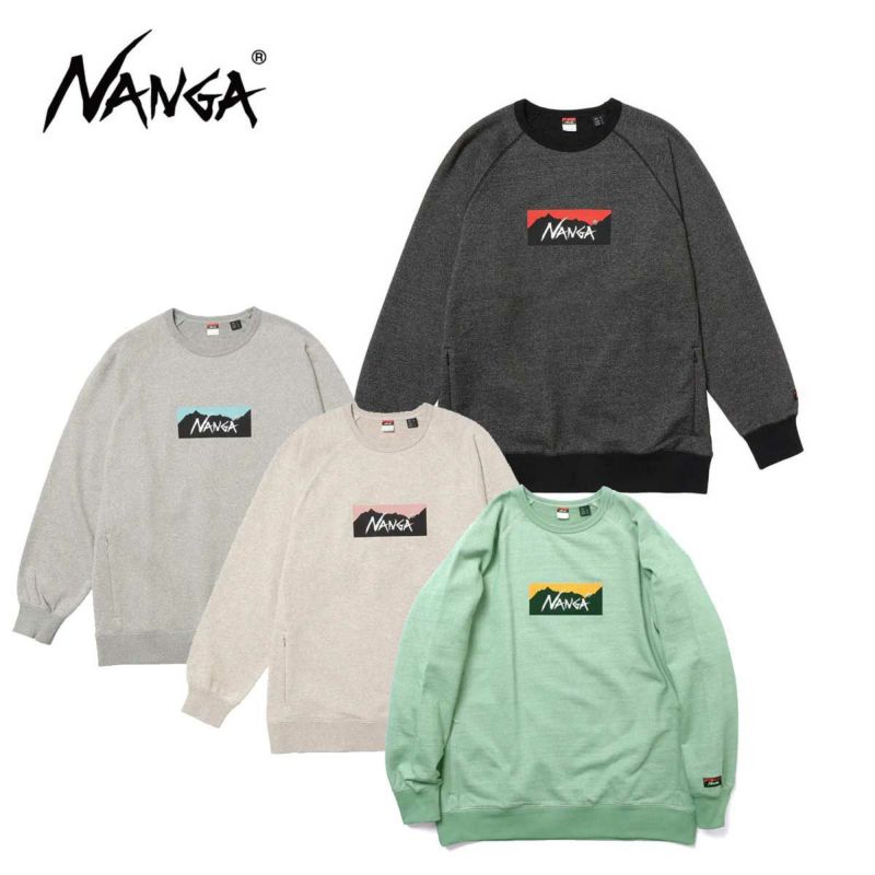NANGA iK XL[ XEFbg Y2025 ECO HYBRID BOX LOGO SWEATSHIRT / ʲدޯۺ޽ļ / NW2441-1F001-A