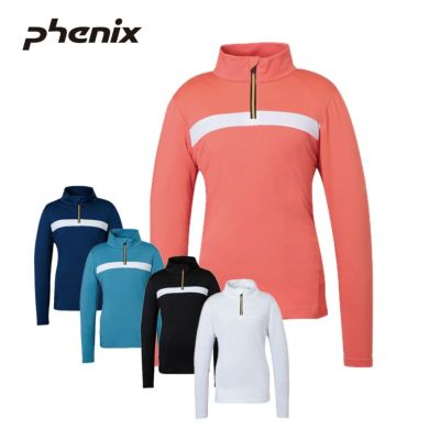 フェニックス スキーウェア PHENIX アンダーシャツ レディース ＜2025＞ESW24LS50 / Gold Accent 1/2 Zip Tee