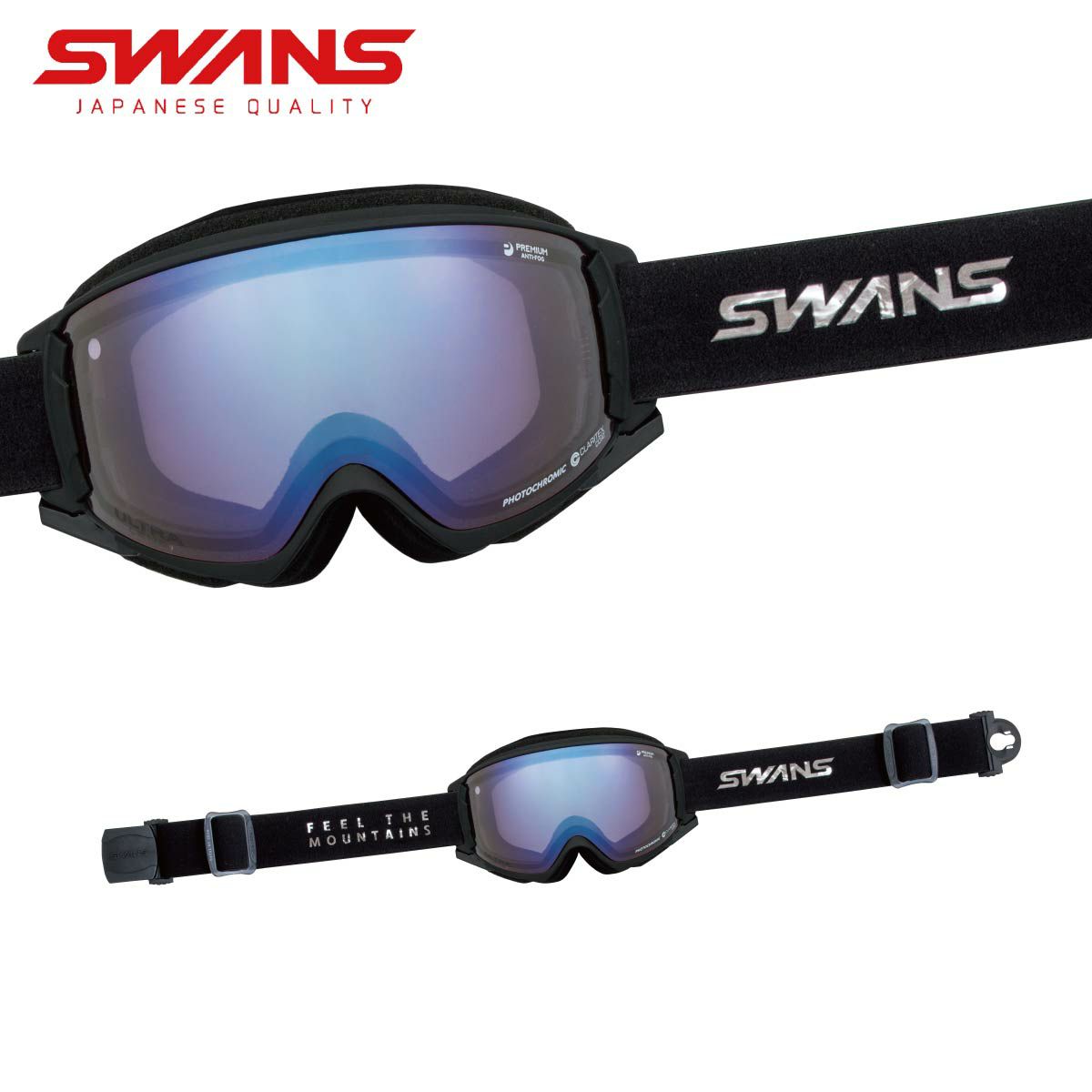 2024 SWANSスワンズ 見比べる スノーゴーグルROVO RV-MDH-CU-LP ANTBK 