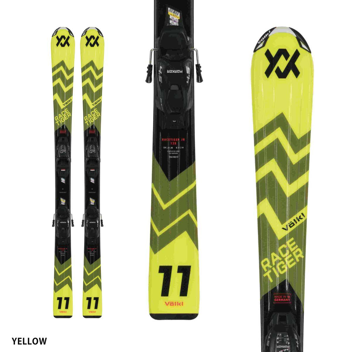 VOLKL フォルクル スキー板 キッズ ジュニア 2025 RACETIGER JR YELLOW 