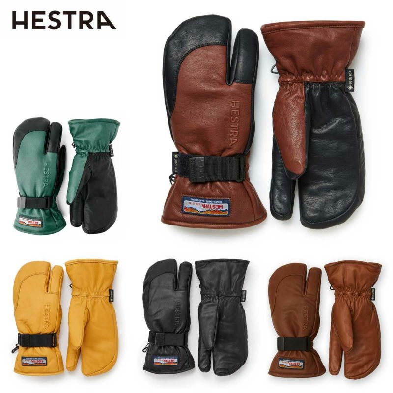 HESTRA �w�X�g�� �X�L�[�O���[�u �����Y ���f�B�[�X��2025��33882 / 3-Finger GTX Full Leather  ���{���K�i �X�[�p�[�Z�[��