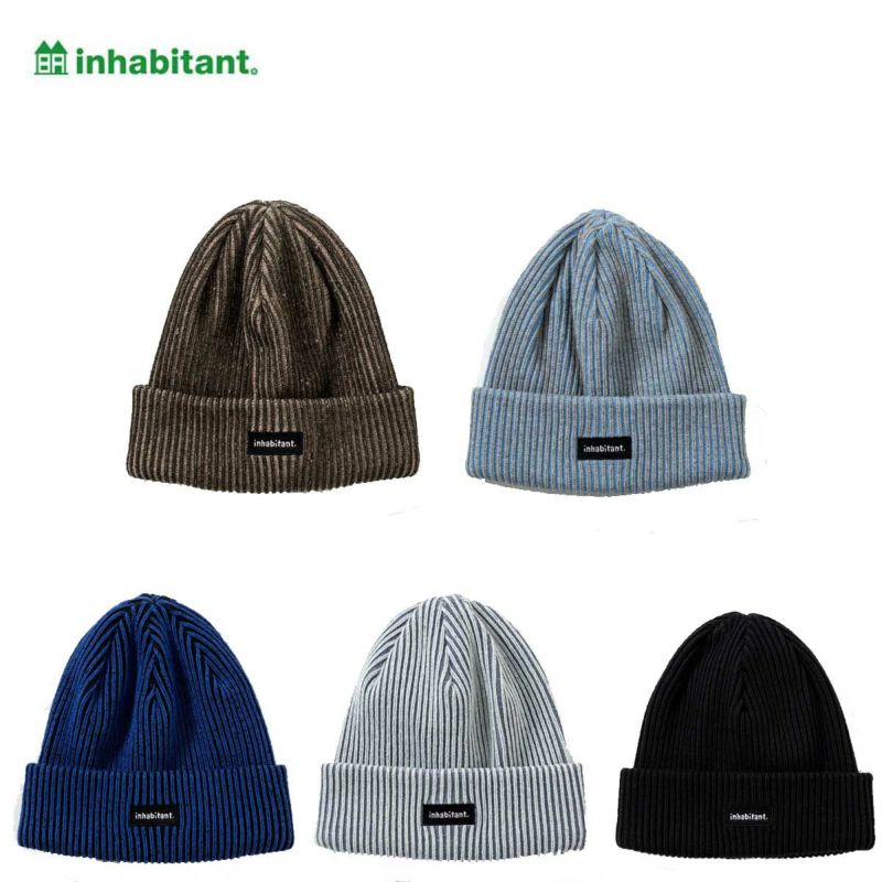 inhabitant Cnr^g XL[ wbhEFA jbgX Y fB[X2025ISM24HW51 / inhabitant LOGO KNIT CAP