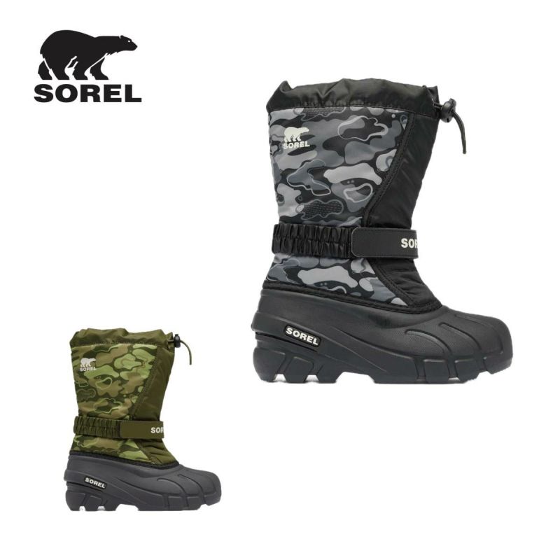 SOREL  �\���� �X�m�[�V���[�Y �X�m�[�u�[�c �L�b�Y �W���j�A��2025��NY5195 / ���[�X�t���[���[�u�[�c �v�����g