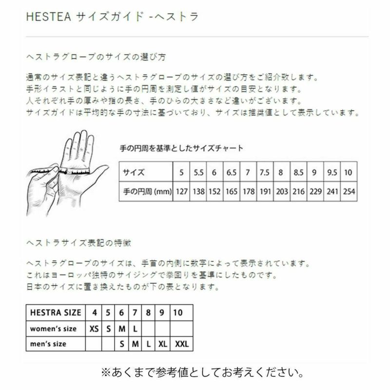 HESTRA　グローブ　サイズ7 HESTRA ヘストラ スキーグローブ メンズ レディース＜2026