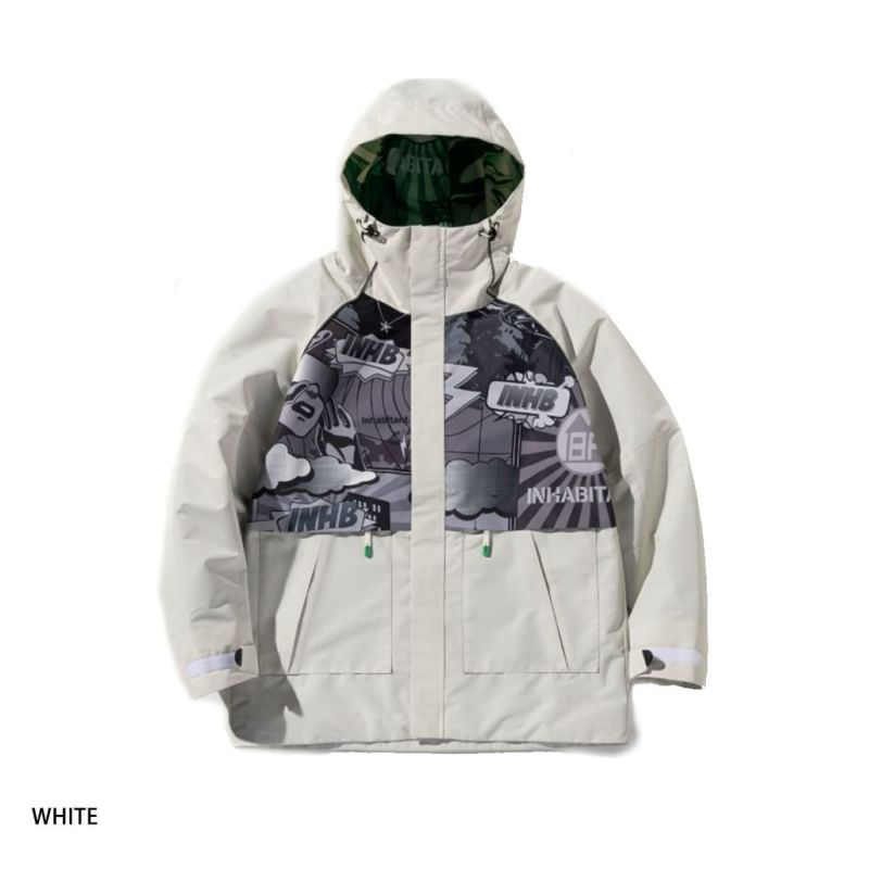 美品☆インハビタント ファー ウーリー スノー ジャケット US Mサイズ