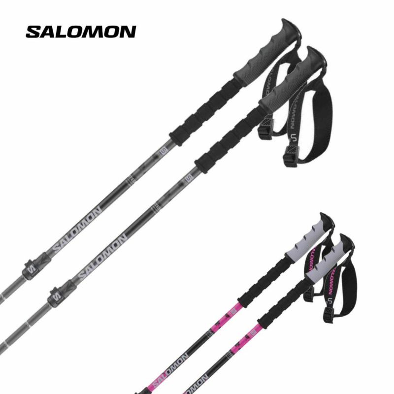 SALOMON サロモン スキー板 ビンディング付 ストックLEKI セット