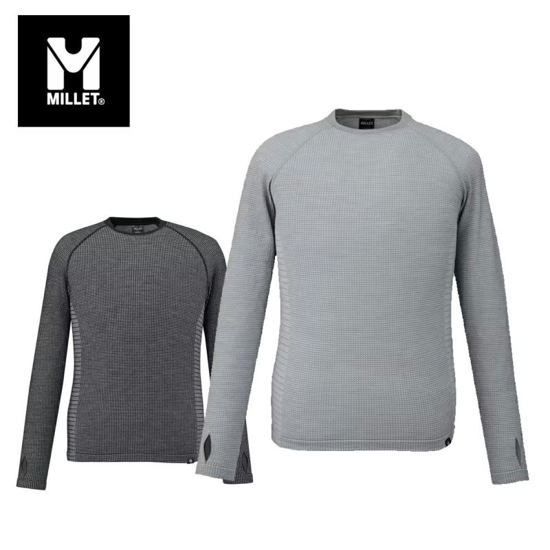 MILLET ~[ Y A_[EFA2026WAFFLE WOOL CRW M / btE[ N[ G  / MIV01905