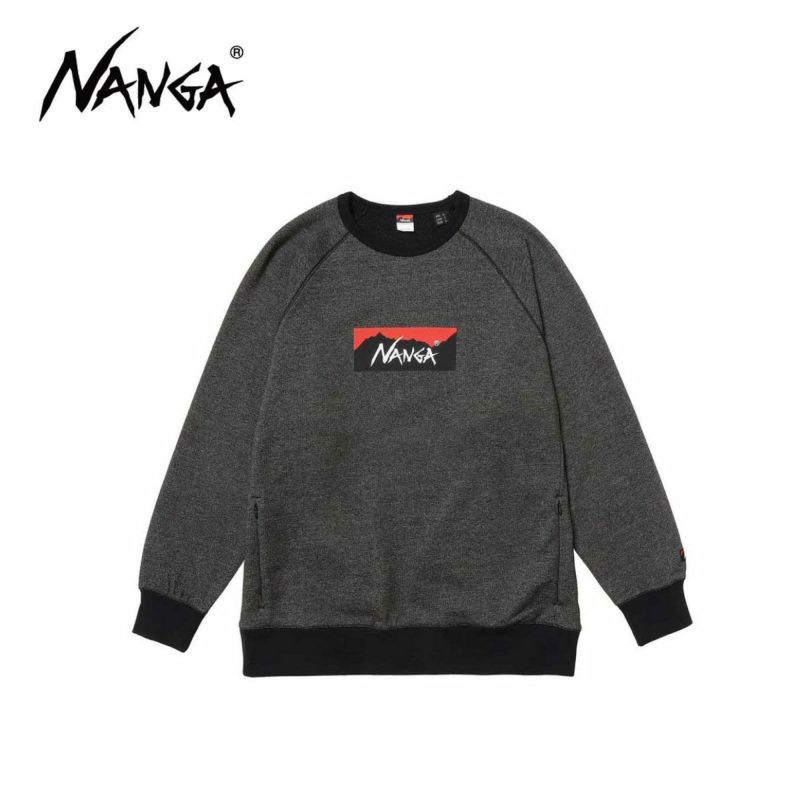 NANGA �i���K �X�L�[ �X�E�F�b�g �����Y��2025�� ECO HYBRID BOX LOGO SWEATSHIRT / ��ʲ��د���ޯ��ۺ޽���ļ�� / NW2441-1F001-A