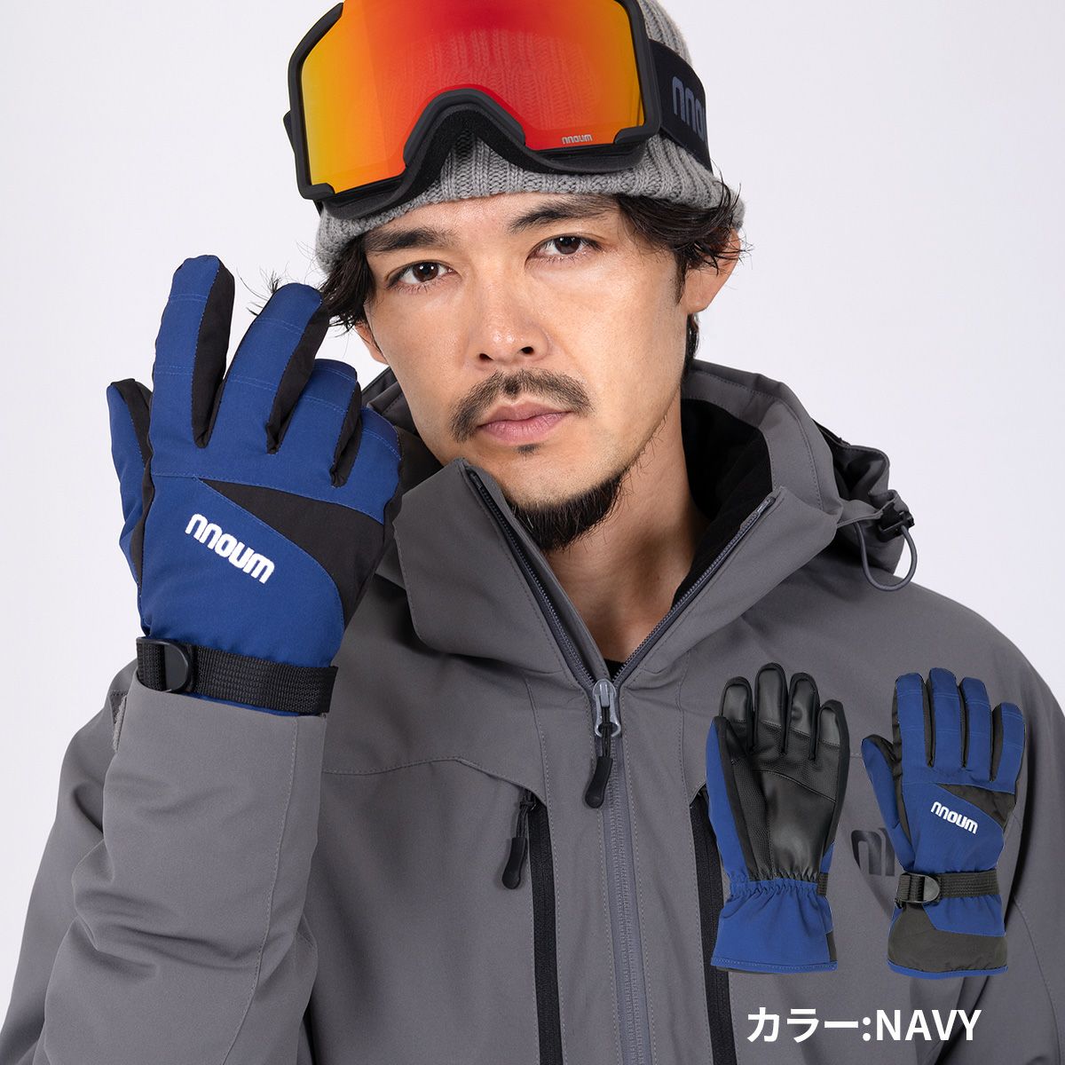 スキーグローブ メンズ 手袋 NNOUM ノアム スノボ アウトドア 軽量